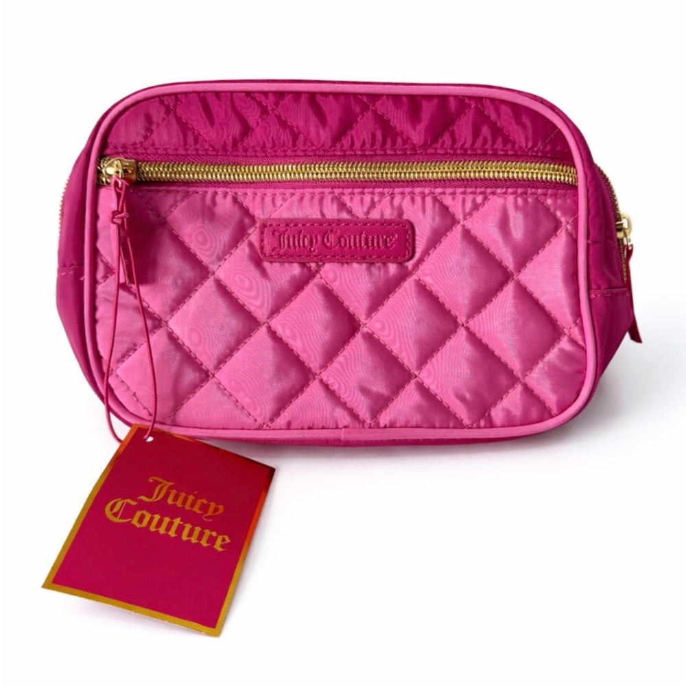 Juicy Couture Pink Quilted Belt Bag Crossbody GWP NWT Y2K Barbiecore